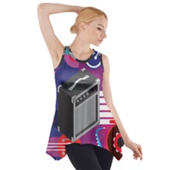 Music Abstract Background Energy Side Drop Tank Tunic by danenraven