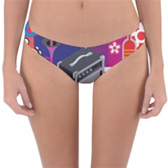 Music Abstract Background Energy Reversible Hipster Bikini Bottoms by danenraven