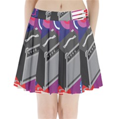 Music Abstract Background Energy Pleated Mini Skirt by danenraven