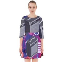 Music Abstract Background Energy Smock Dress by danenraven