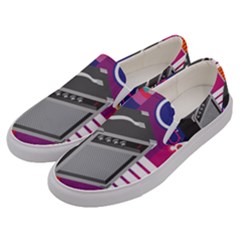 Music Abstract Background Energy Men s Canvas Slip Ons