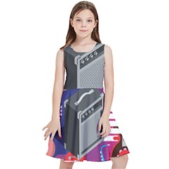 Music Abstract Background Energy Kids  Skater Dress by danenraven