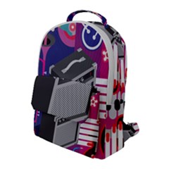 Music Abstract Background Energy Flap Pocket Backpack (large) by danenraven