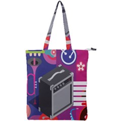 Music Abstract Background Energy Double Zip Up Tote Bag by danenraven