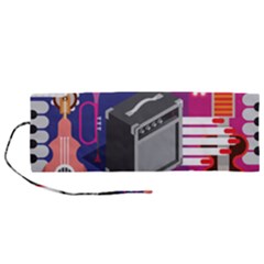 Music Abstract Background Energy Roll Up Canvas Pencil Holder (m) by danenraven