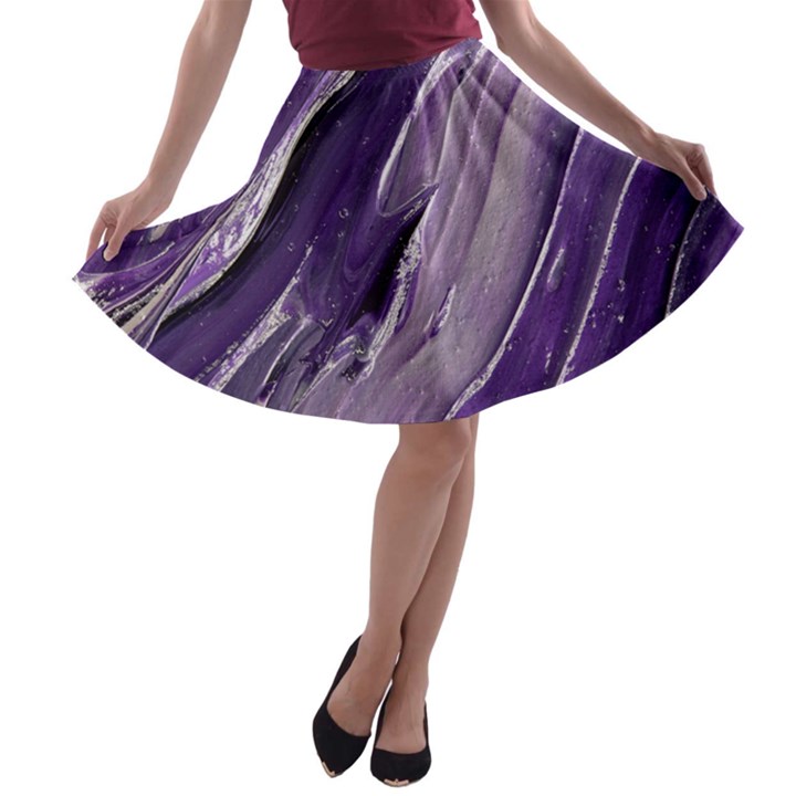 Paint Ornament Vivid Vibrant A-line Skater Skirt