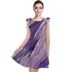 Paint Ornament Vivid Vibrant Tie Up Tunic Dress