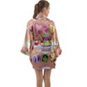 Illustration Seamless Pattern Standardize Long Sleeve Satin Kimono View2