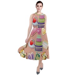 Illustration Seamless Pattern Standardize Round Neck Boho Dress by danenraven