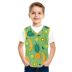 Fruit Tropical Pattern Design Art Kids  Basketball Tank Top by danenraven