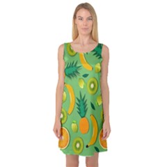 Fruit Tropical Pattern Design Art Sleeveless Satin Nightdress by danenraven