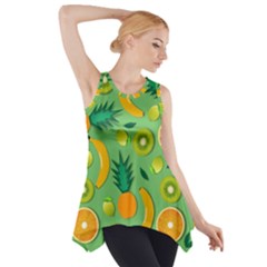 Fruit Tropical Pattern Design Art Side Drop Tank Tunic by danenraven