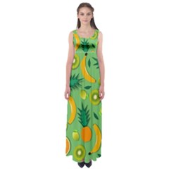 Fruit Tropical Pattern Design Art Empire Waist Maxi Dress by danenraven