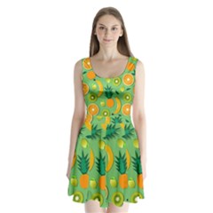 Fruit Tropical Pattern Design Art Split Back Mini Dress  by danenraven