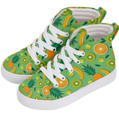 Fruit Tropical Pattern Design Art Kids  Hi-top Skate Sneakers by danenraven