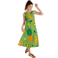 Fruit Tropical Pattern Design Art Summer Maxi Dress by danenraven