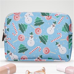 Christmas Sweets Snowman Background Make Up Pouch (medium) by danenraven