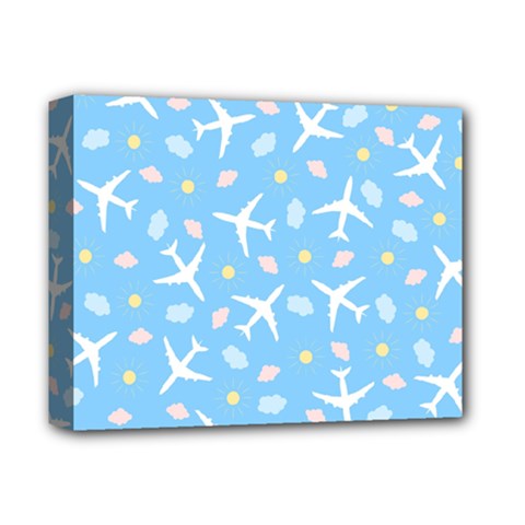 Plane Sky Background Pattern Deluxe Canvas 14  X 11  (stretched) by danenraven