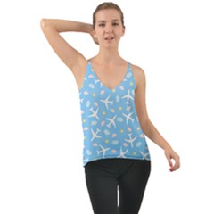 Plane Sky Background Pattern Chiffon Cami by danenraven