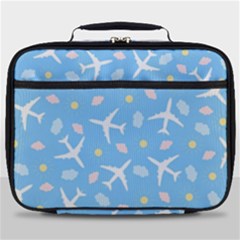 Plane Sky Background Pattern Full Print Lunch Bag by danenraven