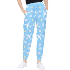 Plane Sky Background Pattern Tapered Pants by danenraven