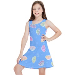 Illustration Seashell Clam Pattern Art Design Kids  Lightweight Sleeveless Dress by danenraven