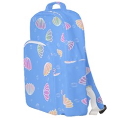 Illustration Seashell Clam Pattern Art Design Double Compartment Backpack by danenraven