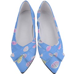 Illustration Seashell Clam Pattern Art Design Women s Bow Heels