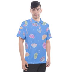 Illustration Seashell Clam Pattern Art Design Men s Polo Tee