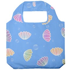 Illustration Seashell Clam Pattern Art Design Foldable Grocery Recycle Bag by danenraven