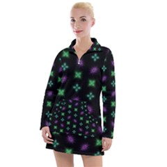 Pattern Background Bright Pattern Women s Long Sleeve Casual Dress by danenraven