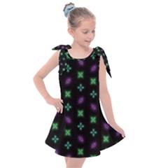 Pattern Background Bright Pattern Kids  Tie Up Tunic Dress