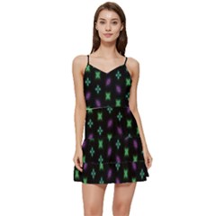 Pattern Background Bright Pattern Short Frill Dress