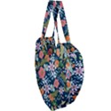 Flower Floral Background Painting Giant Heart Shaped Tote View3