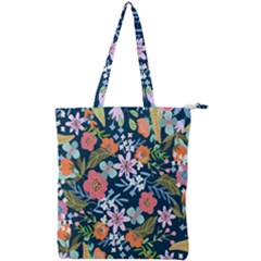 Flower Floral Background Painting Double Zip Up Tote Bag by danenraven