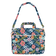 Flower Floral Background Painting Macbook Pro 13  Shoulder Laptop Bag  by danenraven