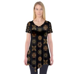 Pattern Mandala Ornate Ornamental Short Sleeve Tunic  by danenraven