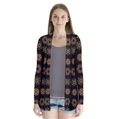 Pattern Mandala Ornate Ornamental Drape Collar Cardigan by danenraven