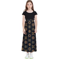 Pattern Mandala Ornate Ornamental Kids  Flared Maxi Skirt by danenraven