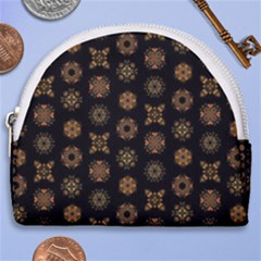 Pattern Mandala Ornate Ornamental Horseshoe Style Canvas Pouch by danenraven