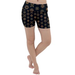 Pattern Mandala Ornate Ornamental Lightweight Velour Yoga Shorts by danenraven