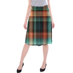 Plaid Tartan Checkered Tablecloth Midi Beach Skirt