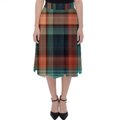 Plaid Tartan Checkered Tablecloth Classic Midi Skirt by danenraven