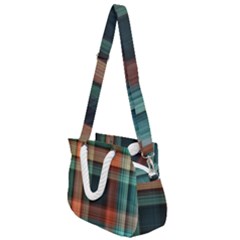 Plaid Tartan Checkered Tablecloth Rope Handles Shoulder Strap Bag by danenraven