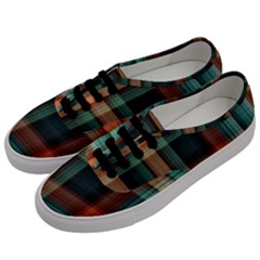 Plaid Tartan Checkered Tablecloth Men s Classic Low Top Sneakers by danenraven