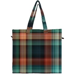 Plaid Tartan Checkered Tablecloth Canvas Travel Bag by danenraven