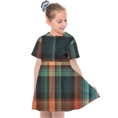 Plaid Tartan Checkered Tablecloth Kids  Sailor Dress by danenraven