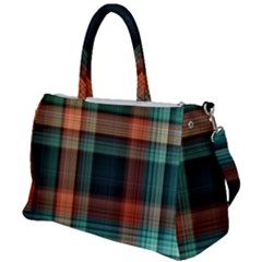 Plaid Tartan Checkered Tablecloth Duffel Travel Bag by danenraven