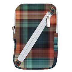 Plaid Tartan Checkered Tablecloth Belt Pouch Bag (small) by danenraven