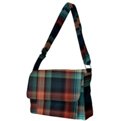 Plaid Tartan Checkered Tablecloth Full Print Messenger Bag (l) by danenraven